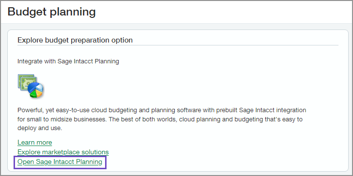 Budget Planning - Sage Intacct Planning