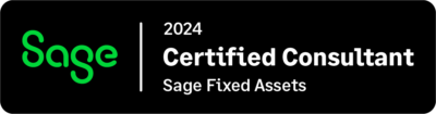 Sage Fixed Assets Certified Implementation Consultant Certification Badge