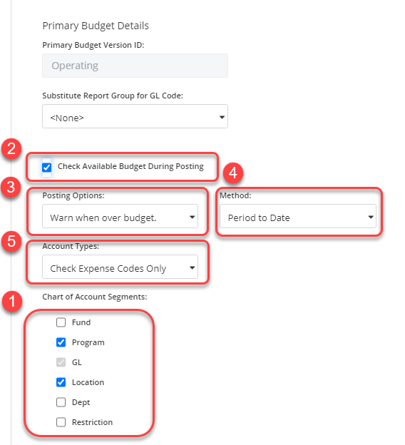 Modern Interface Budget Details