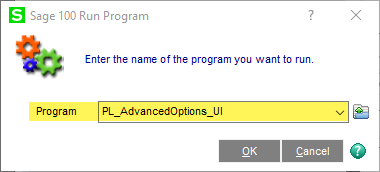 Program field, type PL_AdvancedOptions_Ui